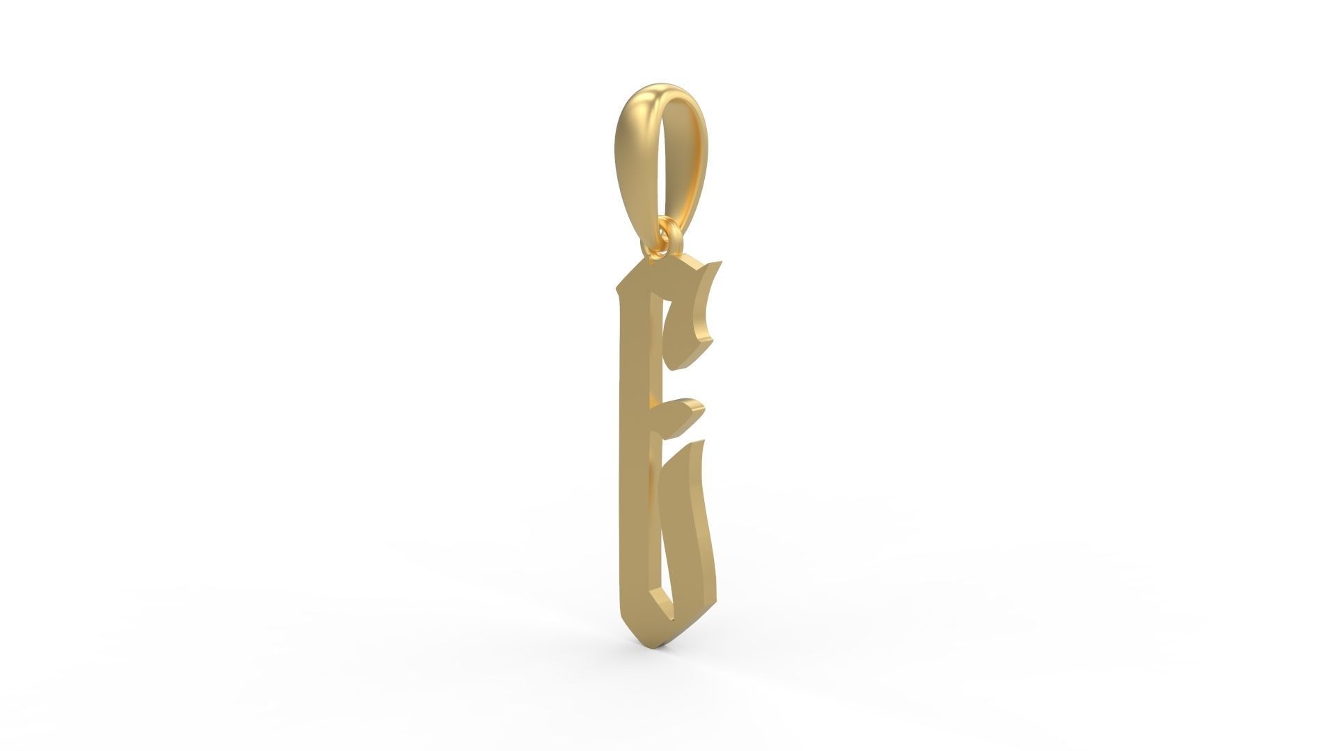 Initial Letters Pendant Marseille E 3D print model_1