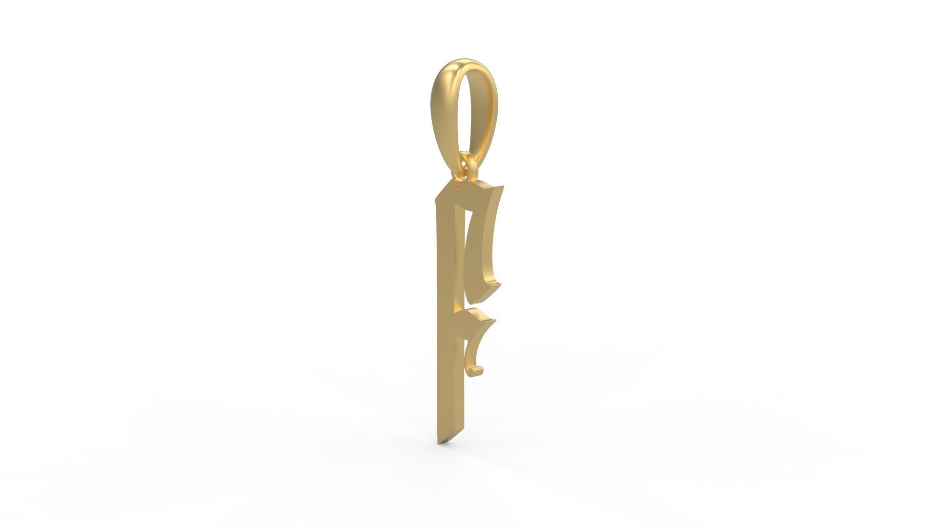 Initial Letters Pendant Marseille F 3D print model_1