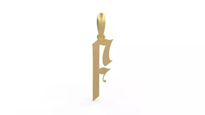 Initial Letters Pendant Marseille F 3D print model
