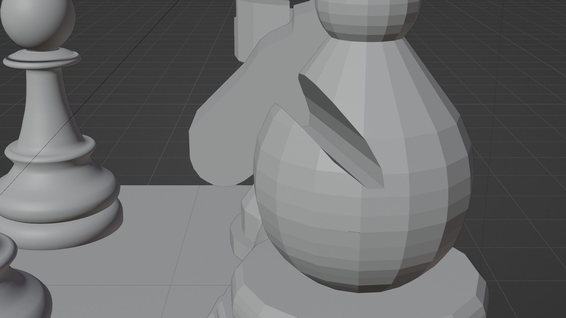 Chess board with pieces 3D model_5