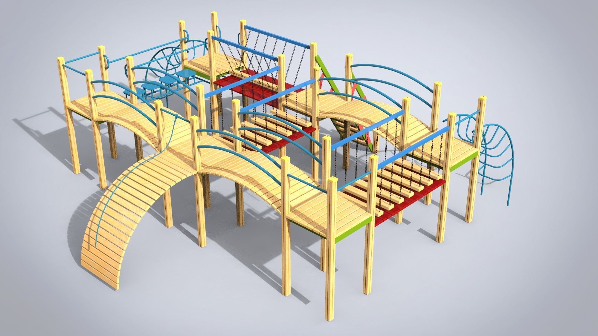 Playground for kids 3D model_9