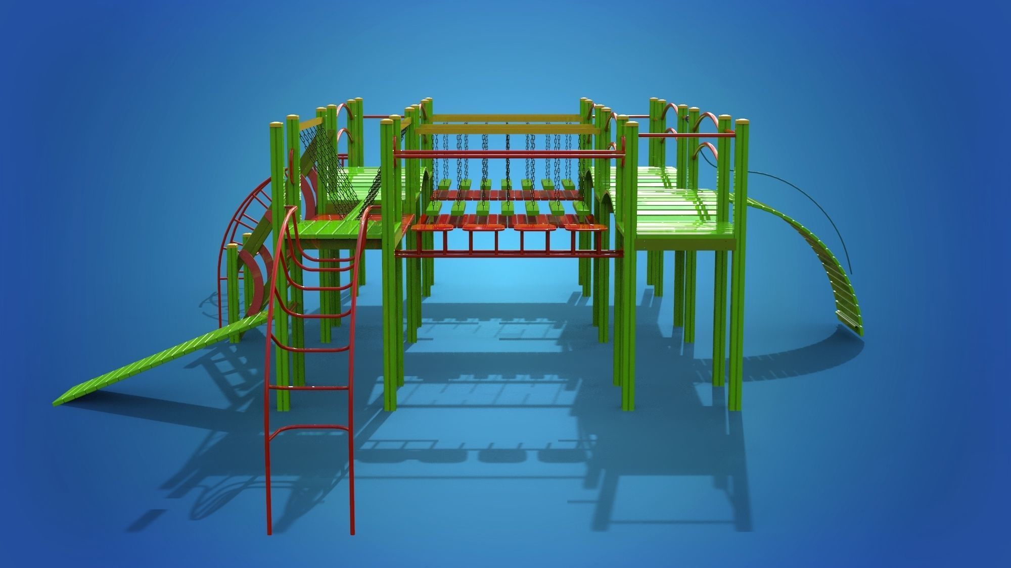 Playground for kids 3D model_6