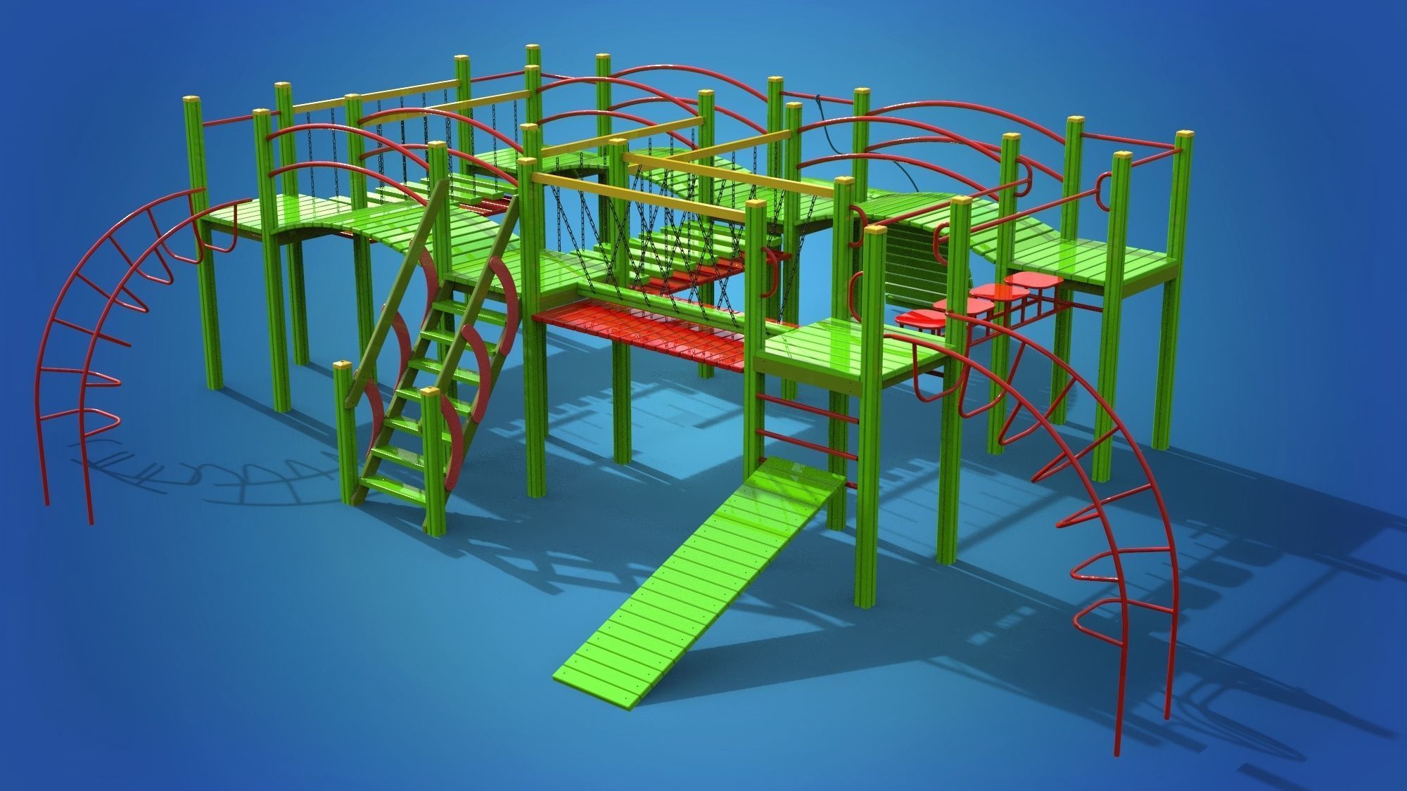 Playground for kids 3D model_7