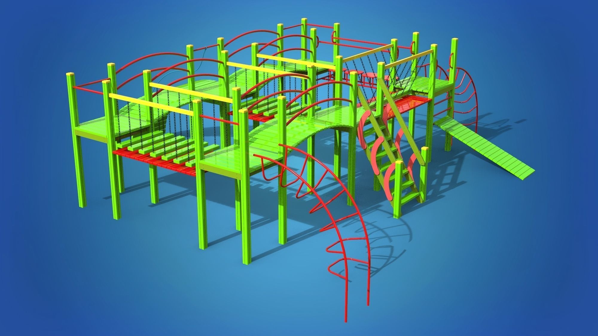 Playground for kids 3D model_2