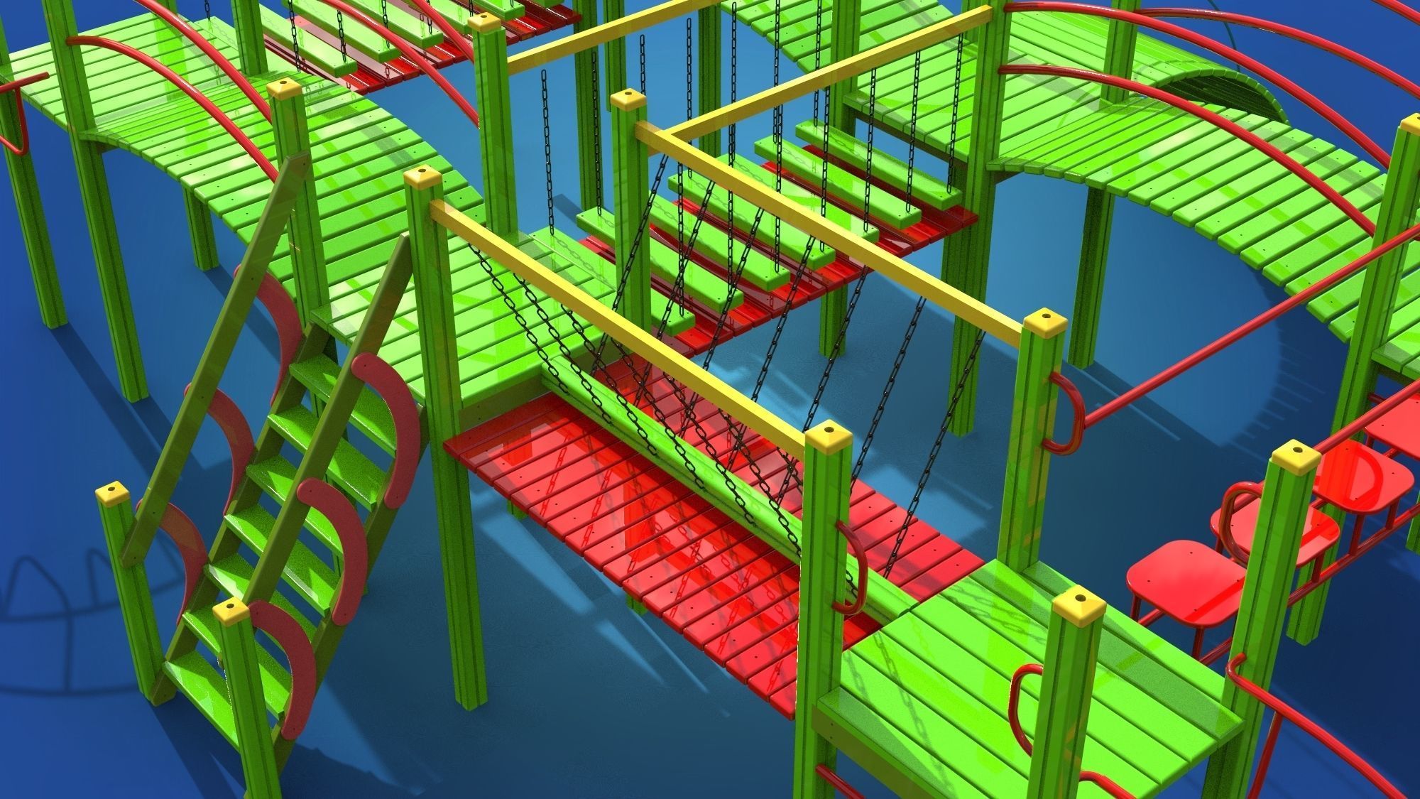 Playground for kids 3D model_4