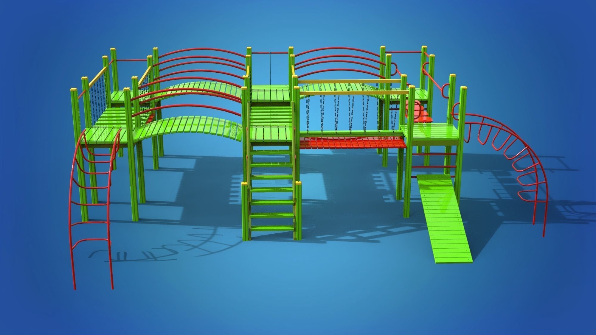 Playground for kids 3D model_8