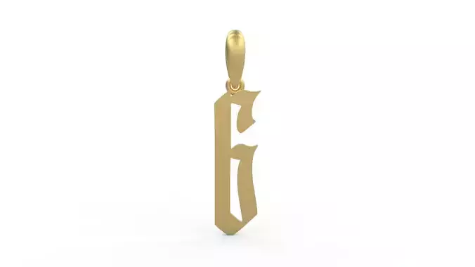 Initial Letters Pendant Marseille G 3D print model