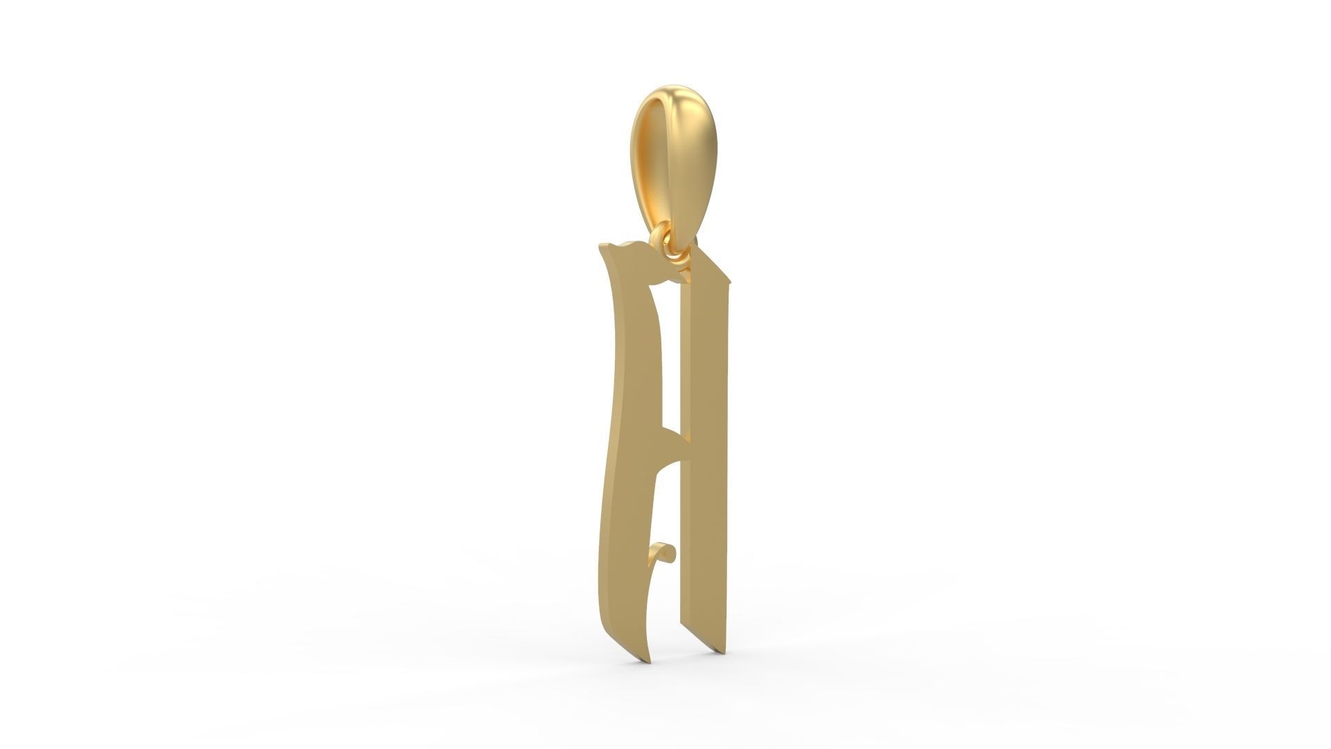 Initial Letters Pendant Marseille H 3D print model_3