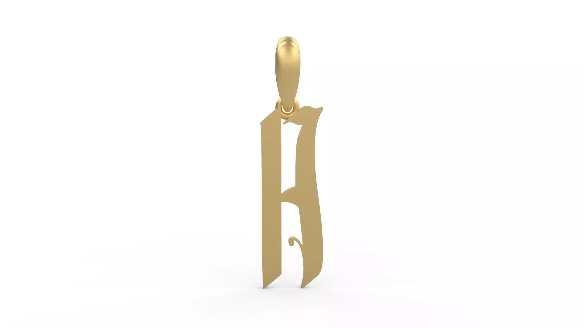 Initial Letters Pendant Marseille H 3D print model_0