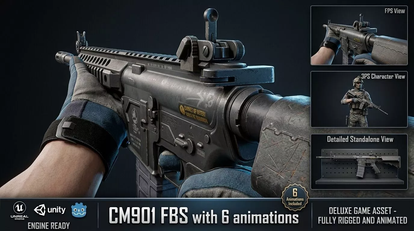 3D model CM901 fbs with 6 animations VR / AR / low-poly | CGTrader