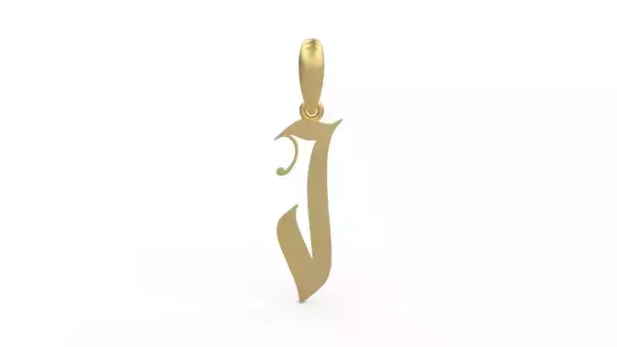 Initial Letters Pendant Marseille J 3D print model