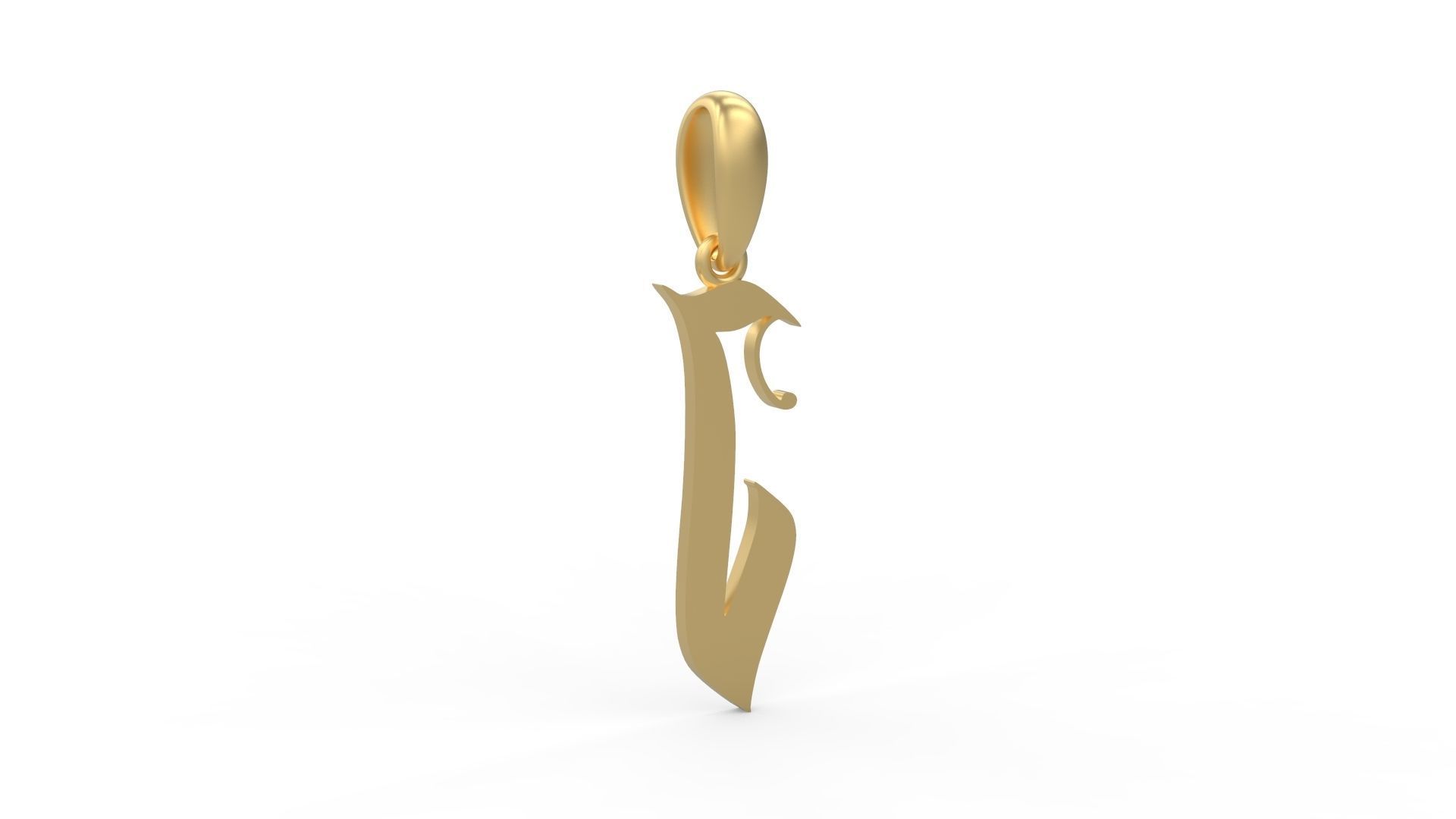 Initial Letters Pendant Marseille J 3D print model_3