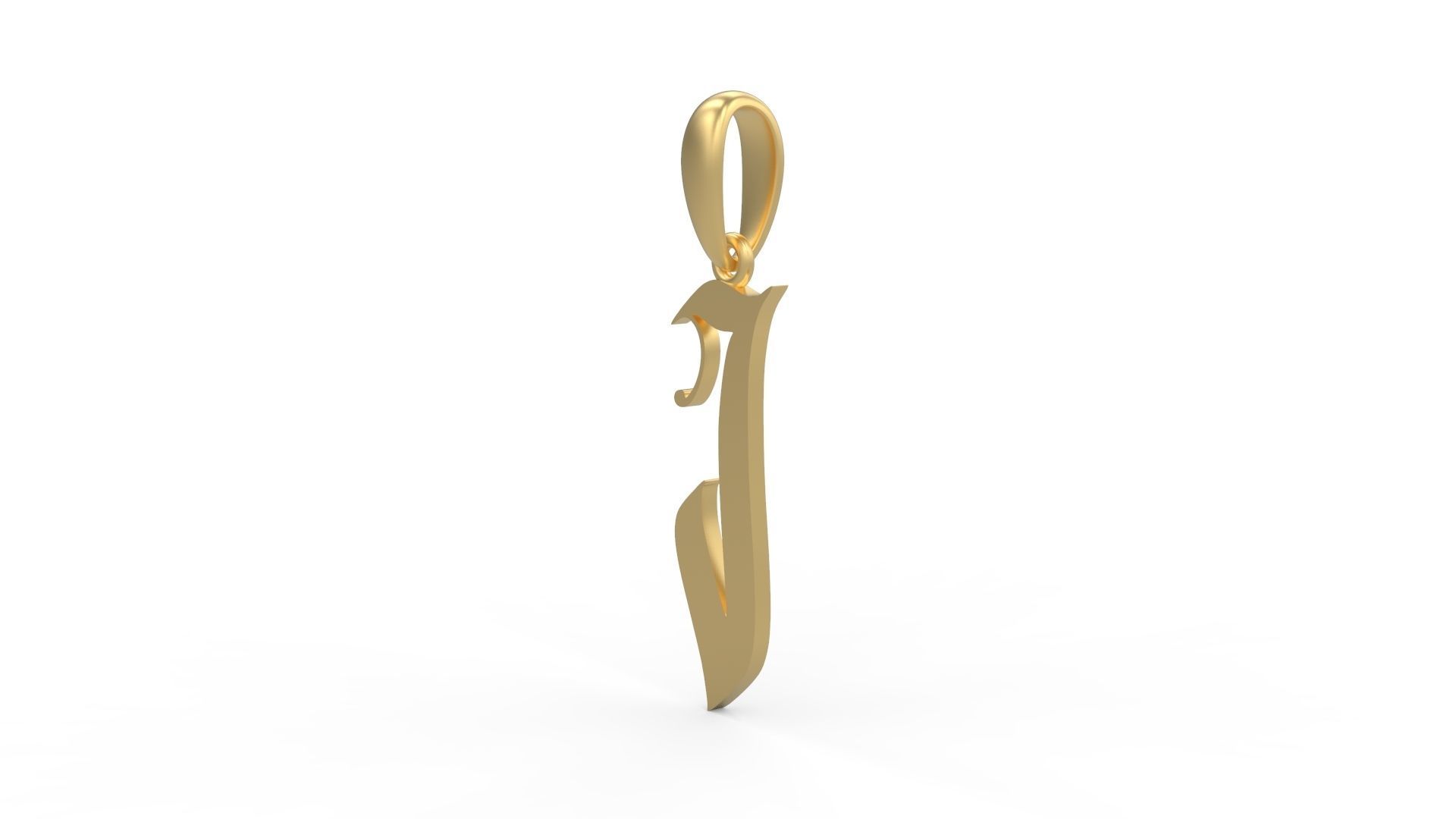 Initial Letters Pendant Marseille J 3D print model_1