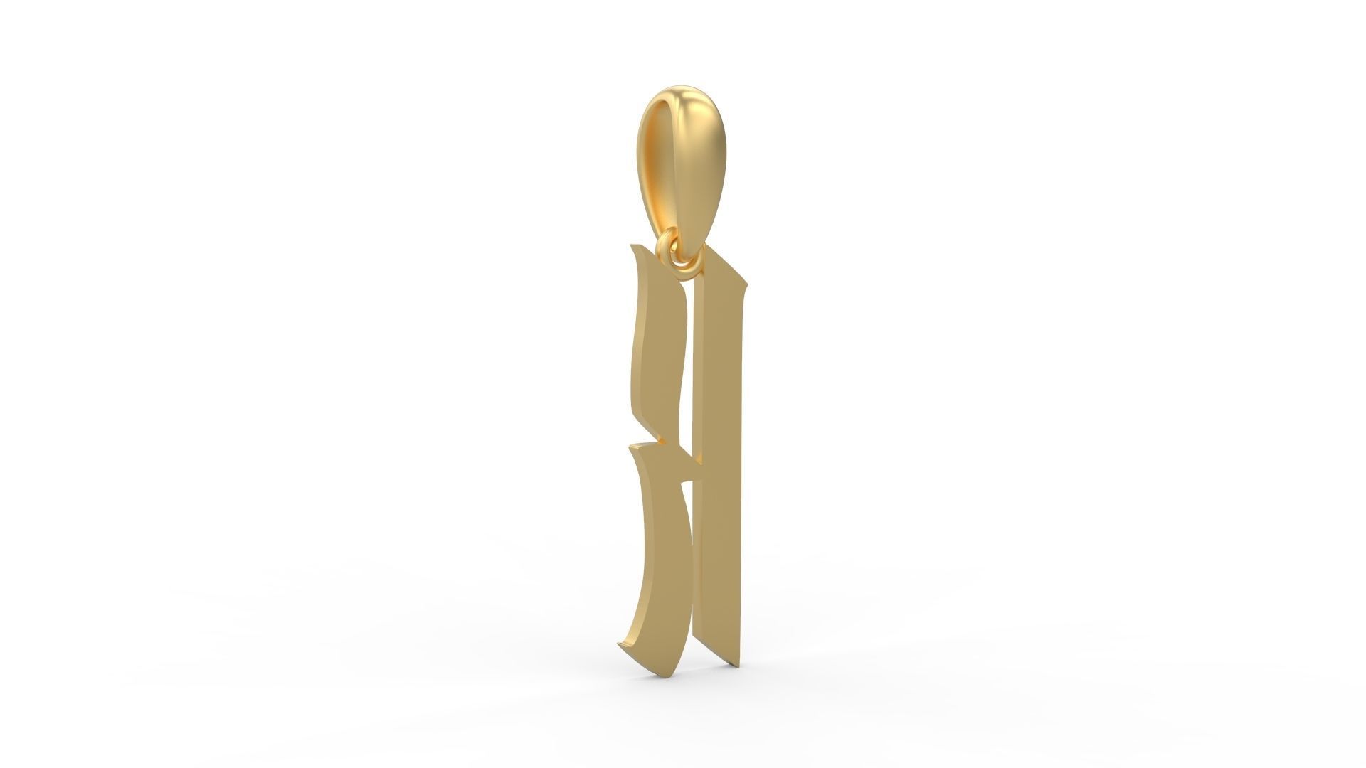 Initial Letters Pendant Marseille K 3D print model_3