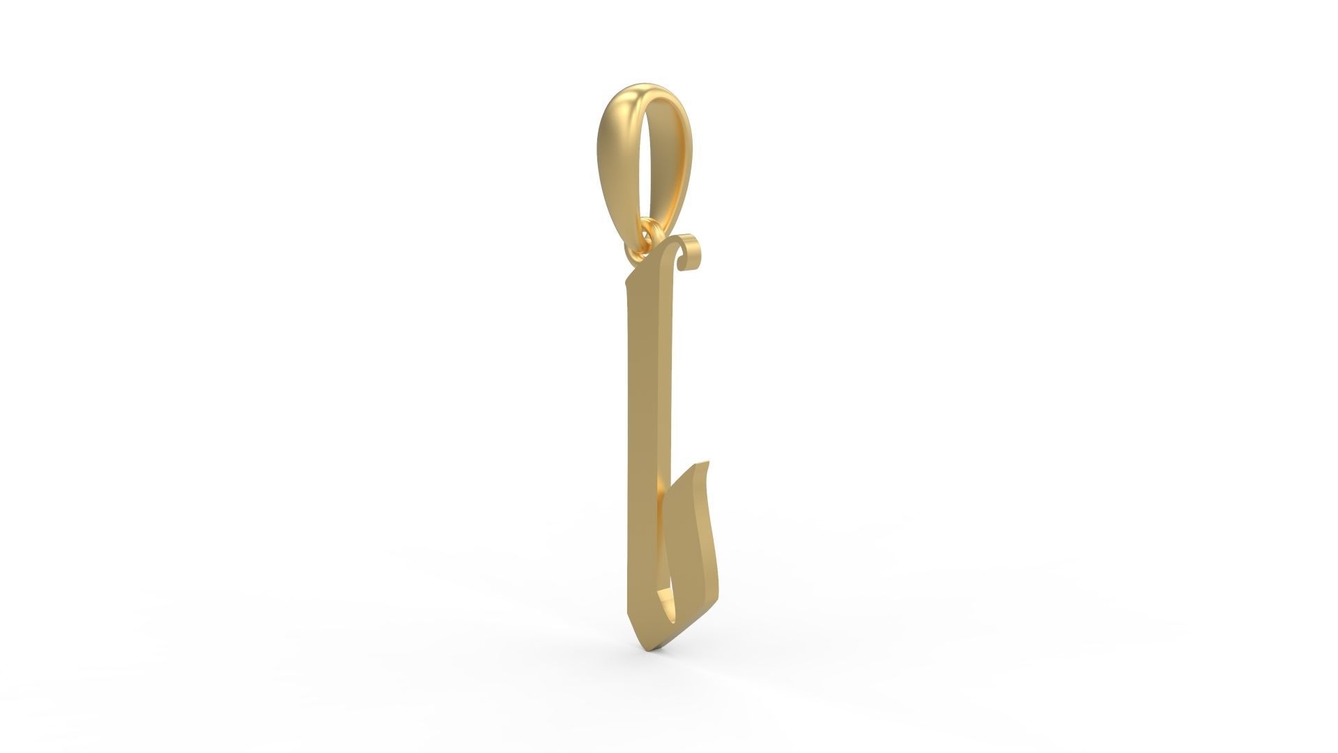 Initial Letters Pendant Marseille L 3D print model_1