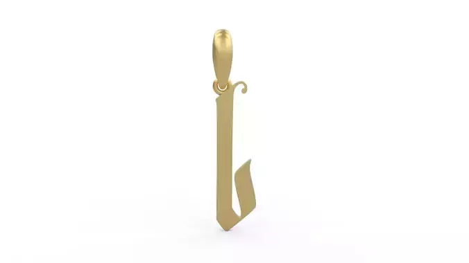 Initial Letters Pendant Marseille L 3D print model