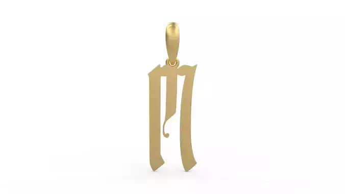 Initial Letters Pendant Marseille M 3D print model