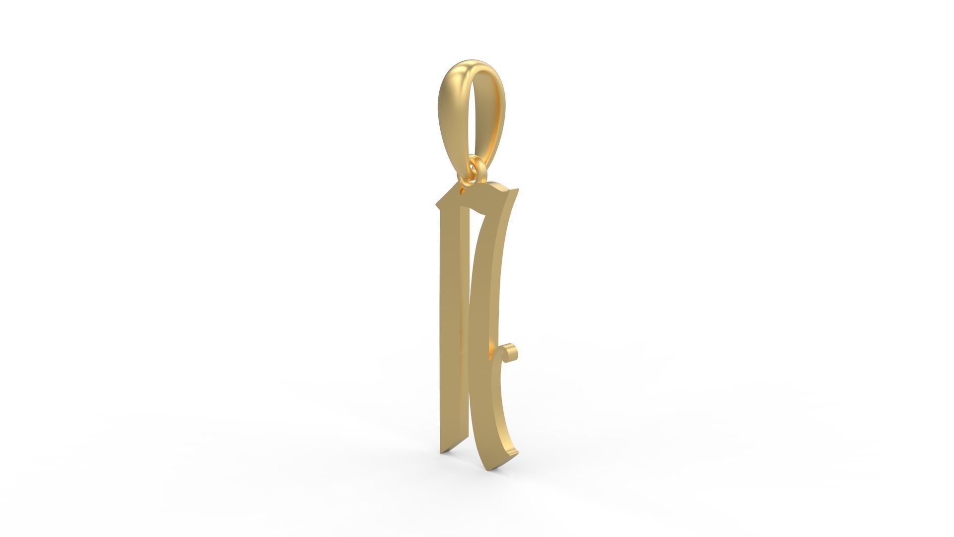 Initial Letters Pendant Marseille N 3D print model_1