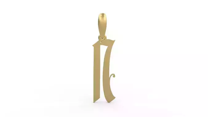 Initial Letters Pendant Marseille N 3D print model