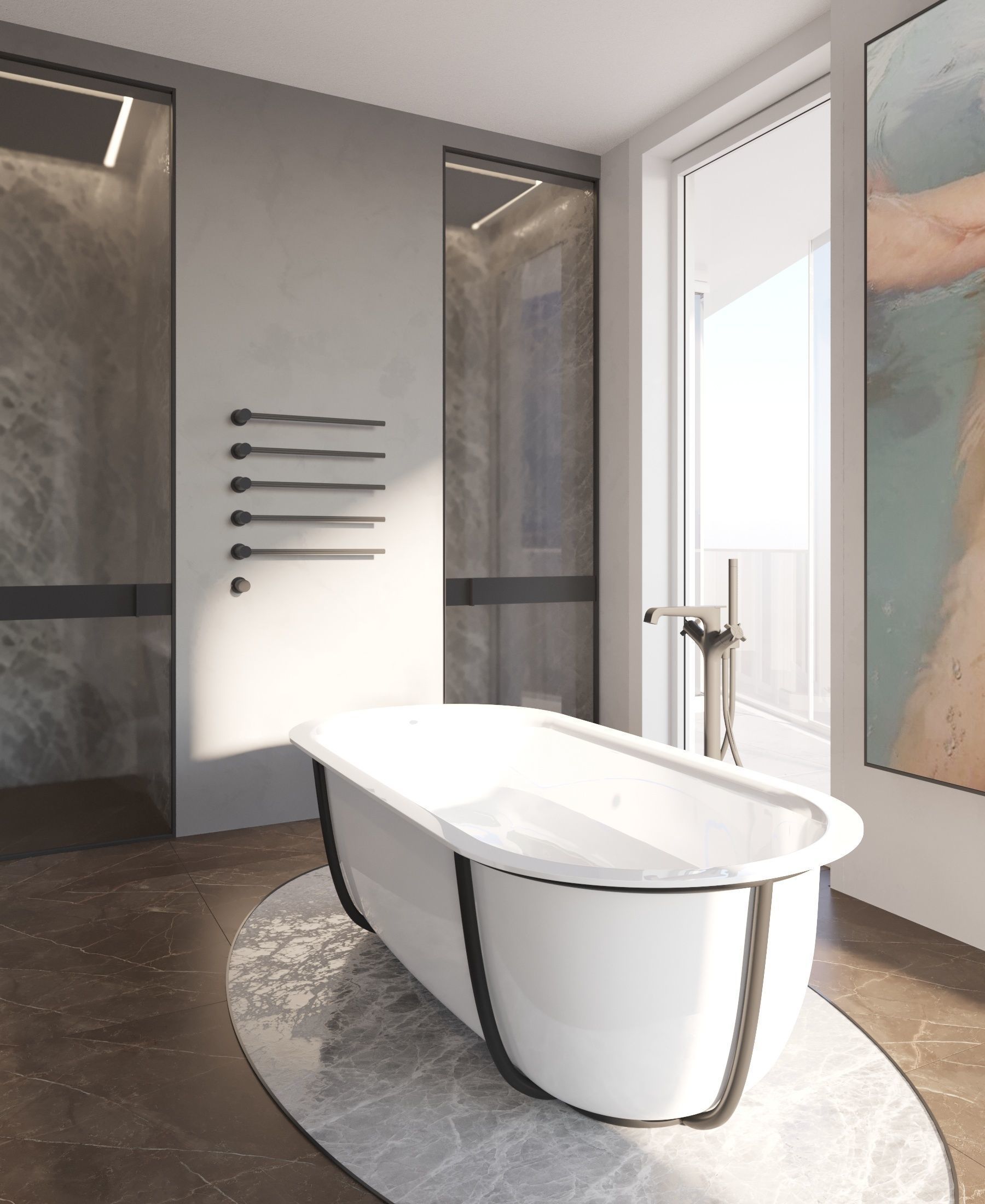 Luxury Modern apartment incl living kitchen bathroom bedroom 3D model_17