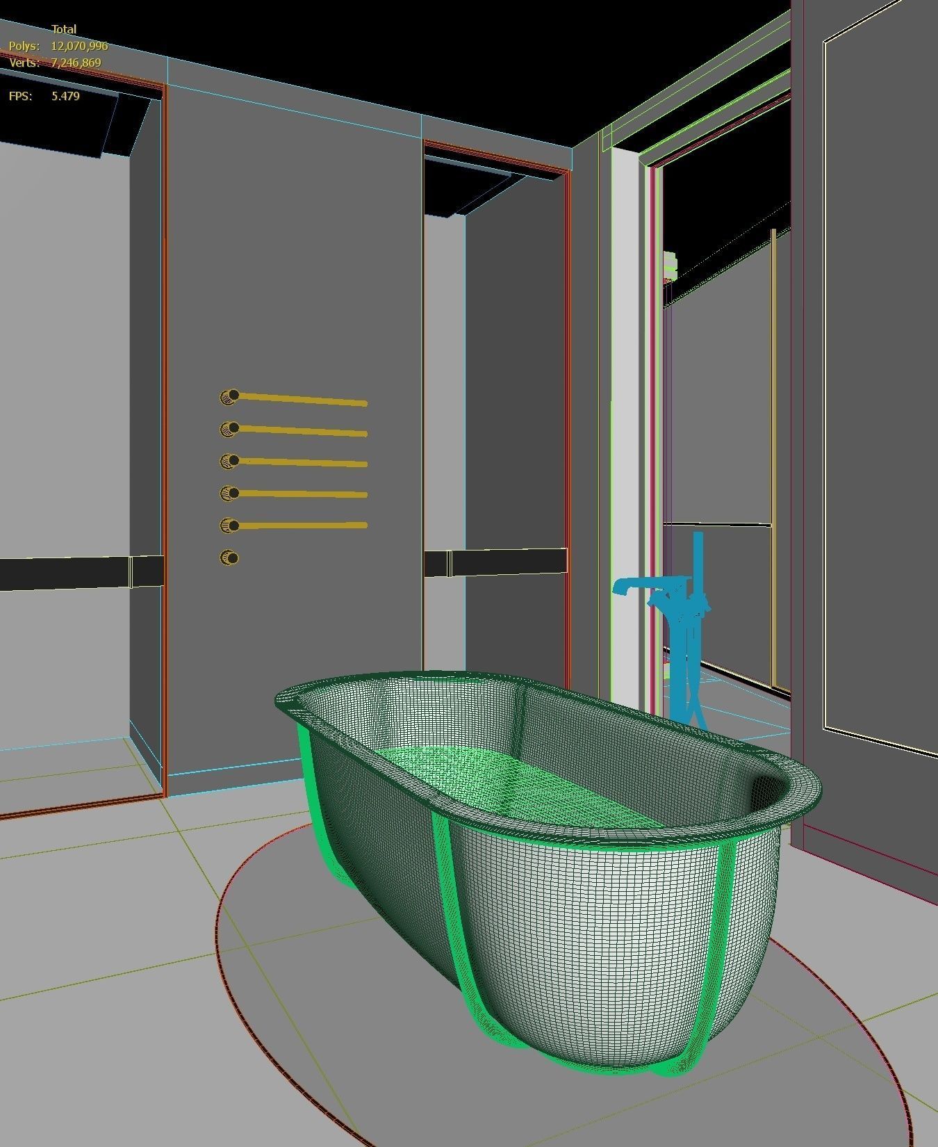 Luxury Modern apartment incl living kitchen bathroom bedroom 3D model_42