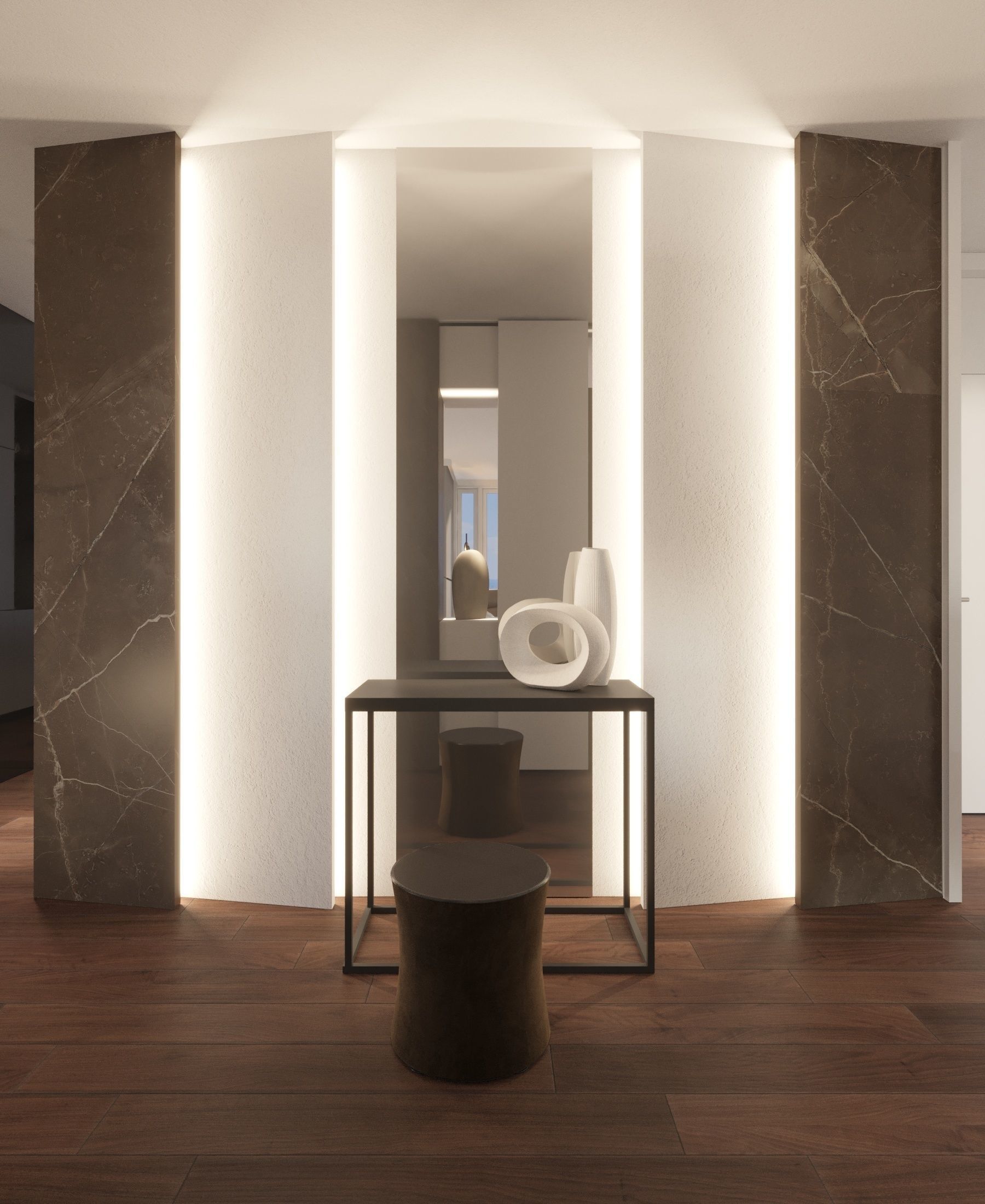 Luxury Modern apartment incl living kitchen bathroom bedroom 3D model_24