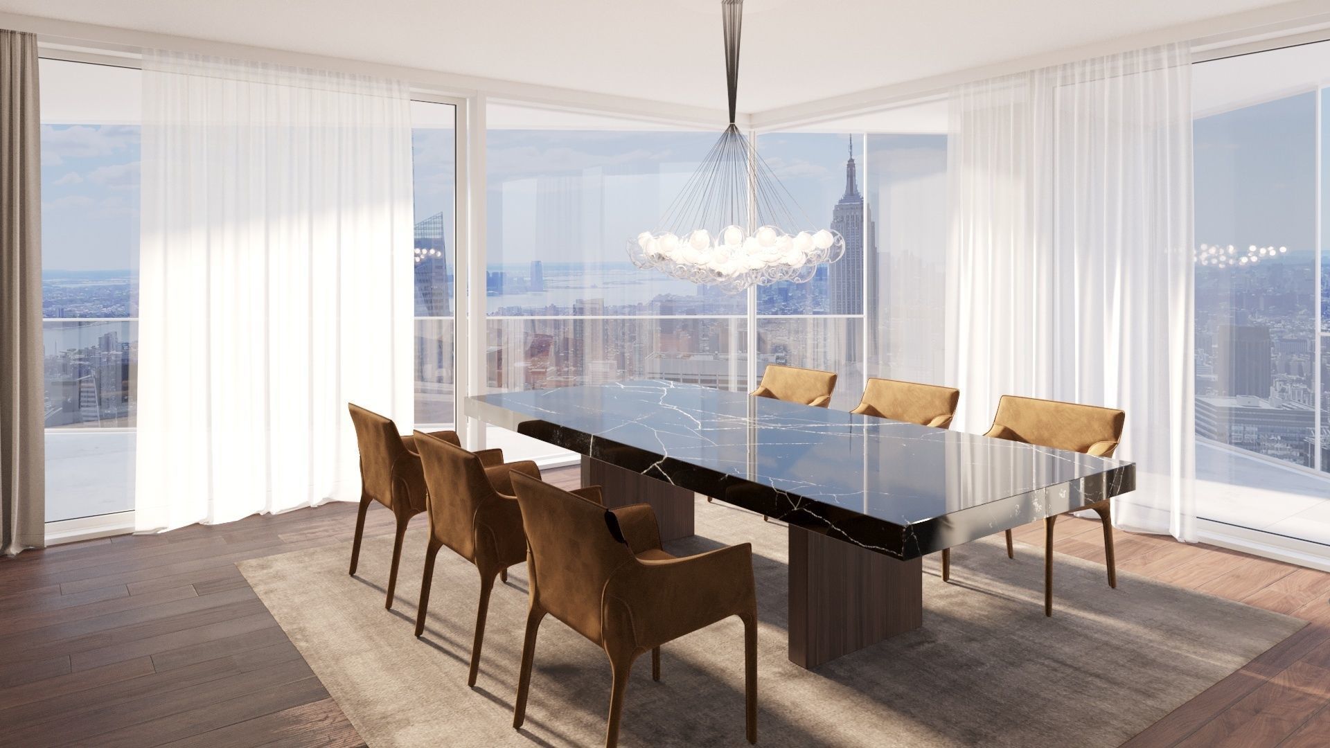 Luxury Modern apartment incl living kitchen bathroom bedroom 3D model_7