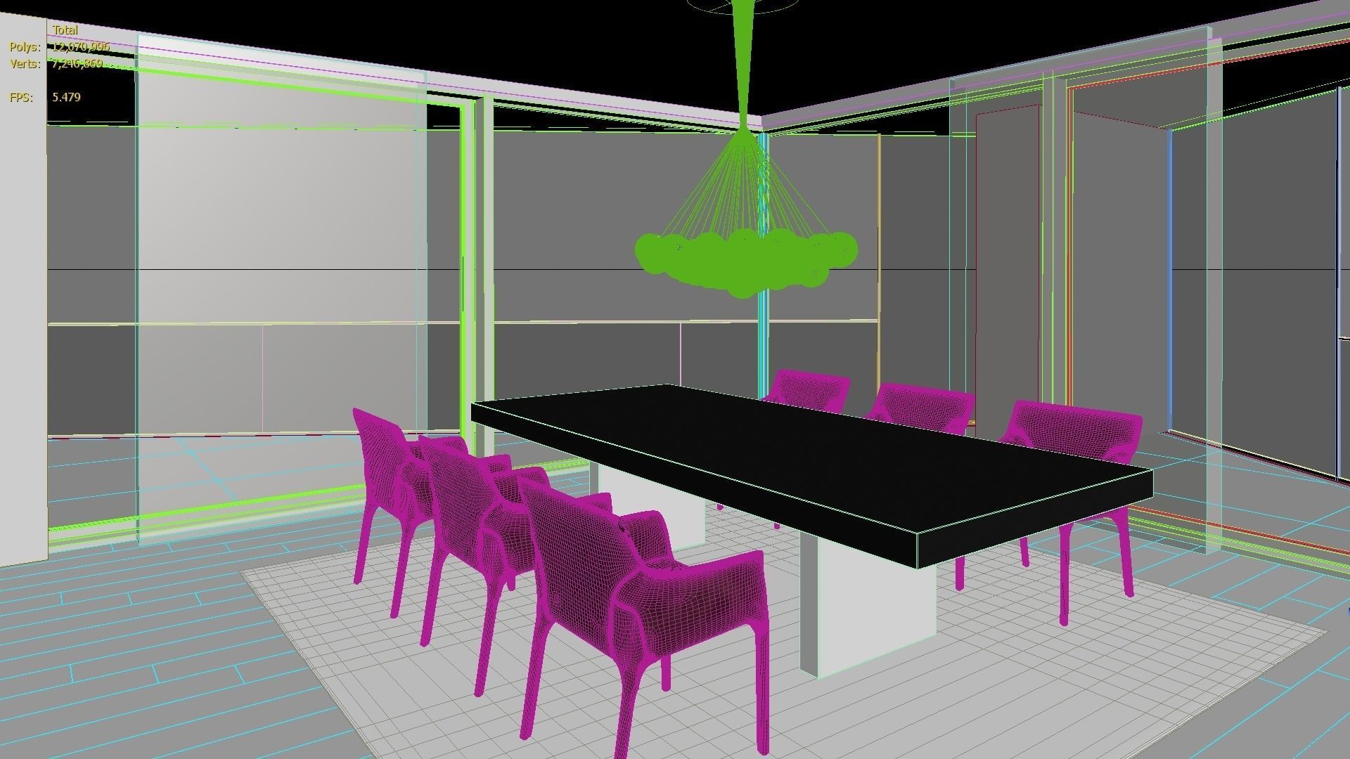 Luxury Modern apartment incl living kitchen bathroom bedroom 3D model_32