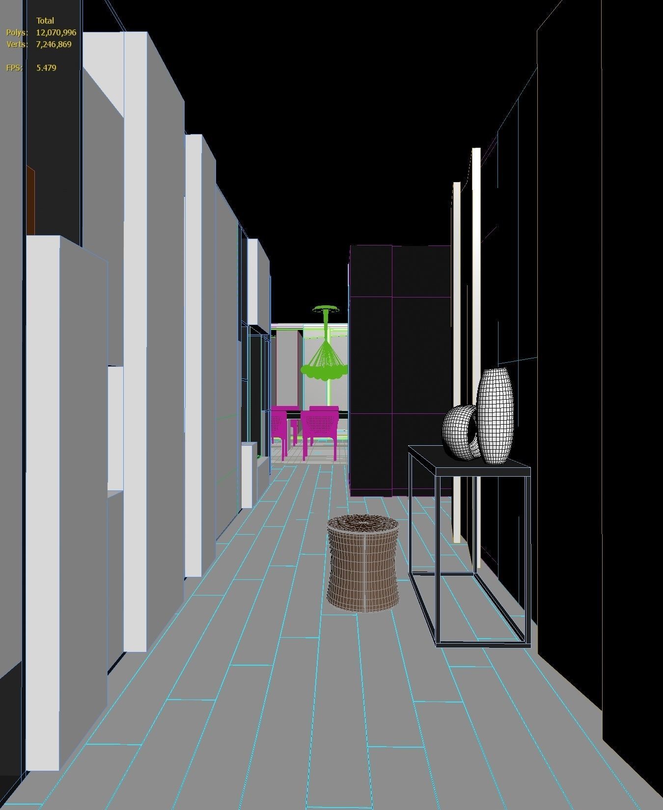 Luxury Modern apartment incl living kitchen bathroom bedroom 3D model_48