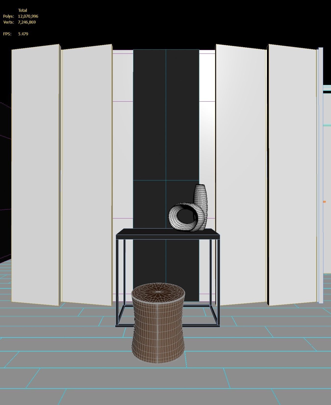 Luxury Modern apartment incl living kitchen bathroom bedroom 3D model_49