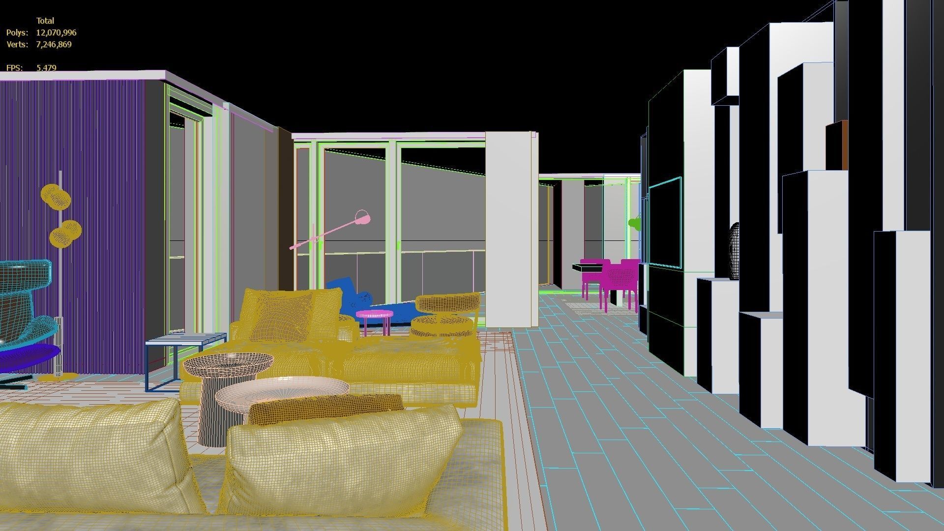 Luxury Modern apartment incl living kitchen bathroom bedroom 3D model_26