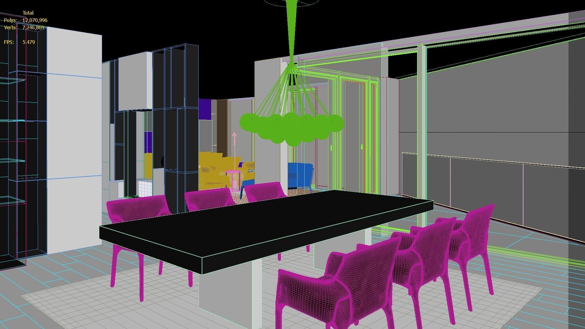 Luxury Modern apartment incl living kitchen bathroom bedroom 3D model_31