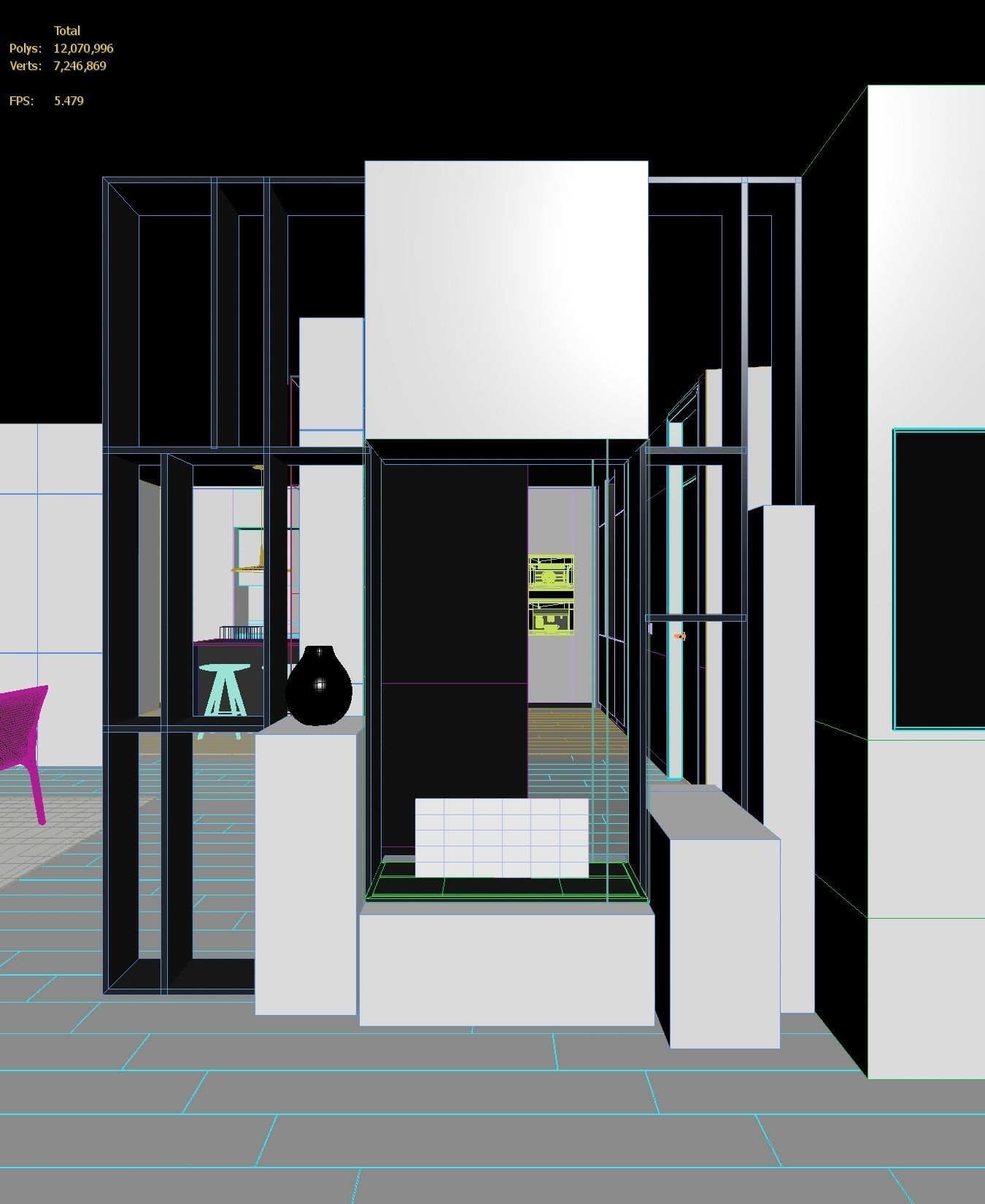 Luxury Modern apartment incl living kitchen bathroom bedroom 3D model_38