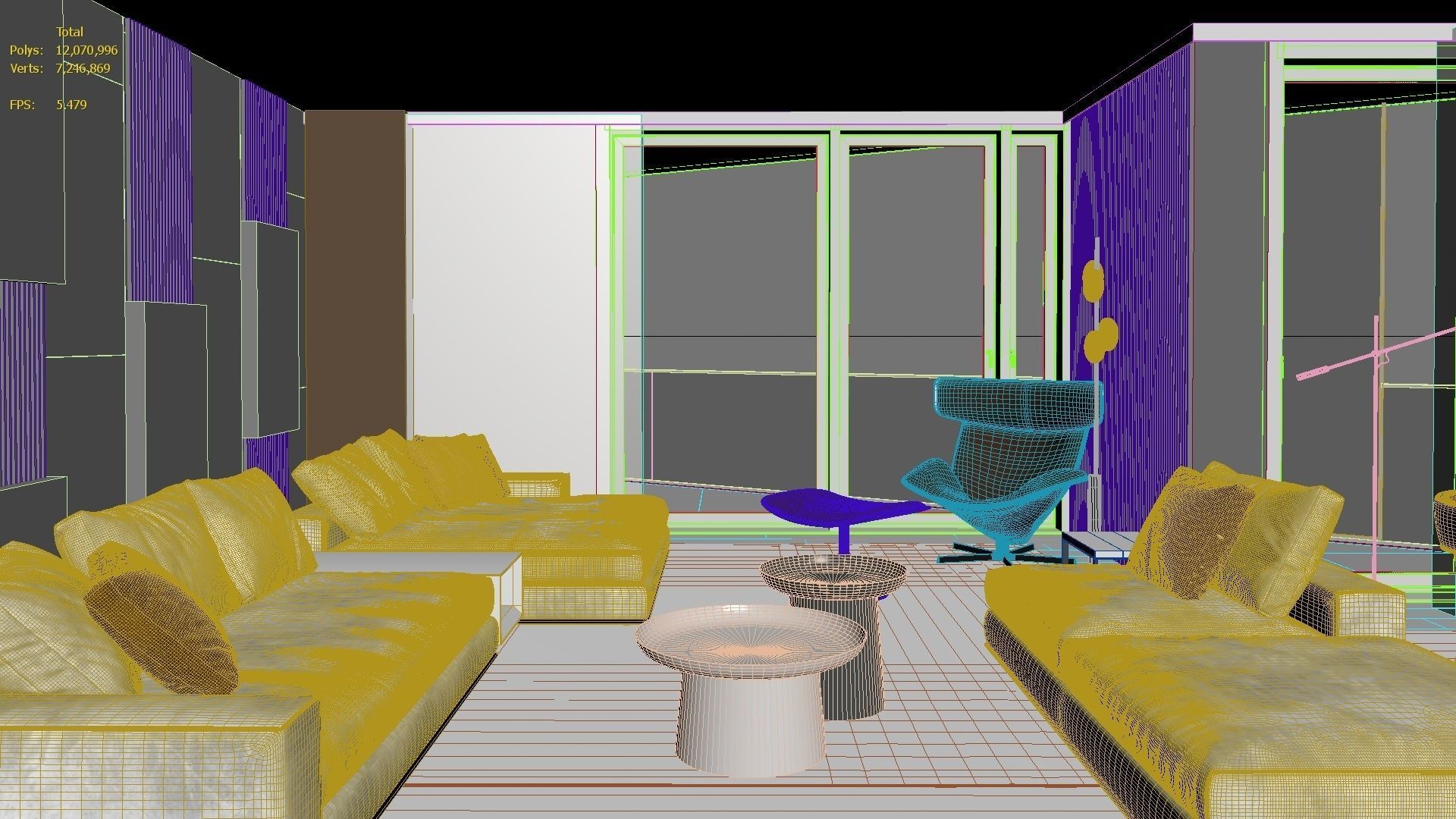 Luxury Modern apartment incl living kitchen bathroom bedroom 3D model_29