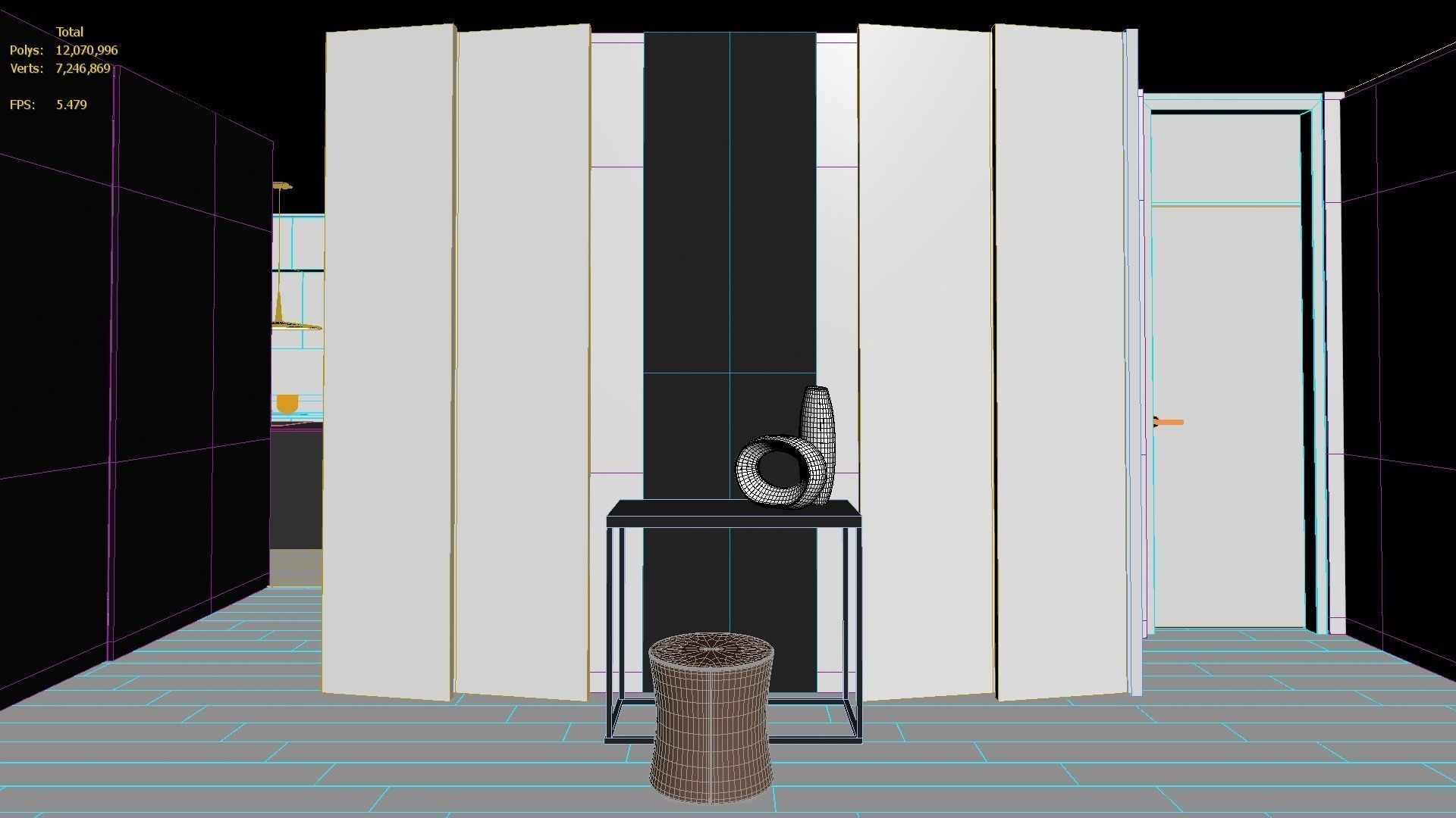 Luxury Modern apartment incl living kitchen bathroom bedroom 3D model_37