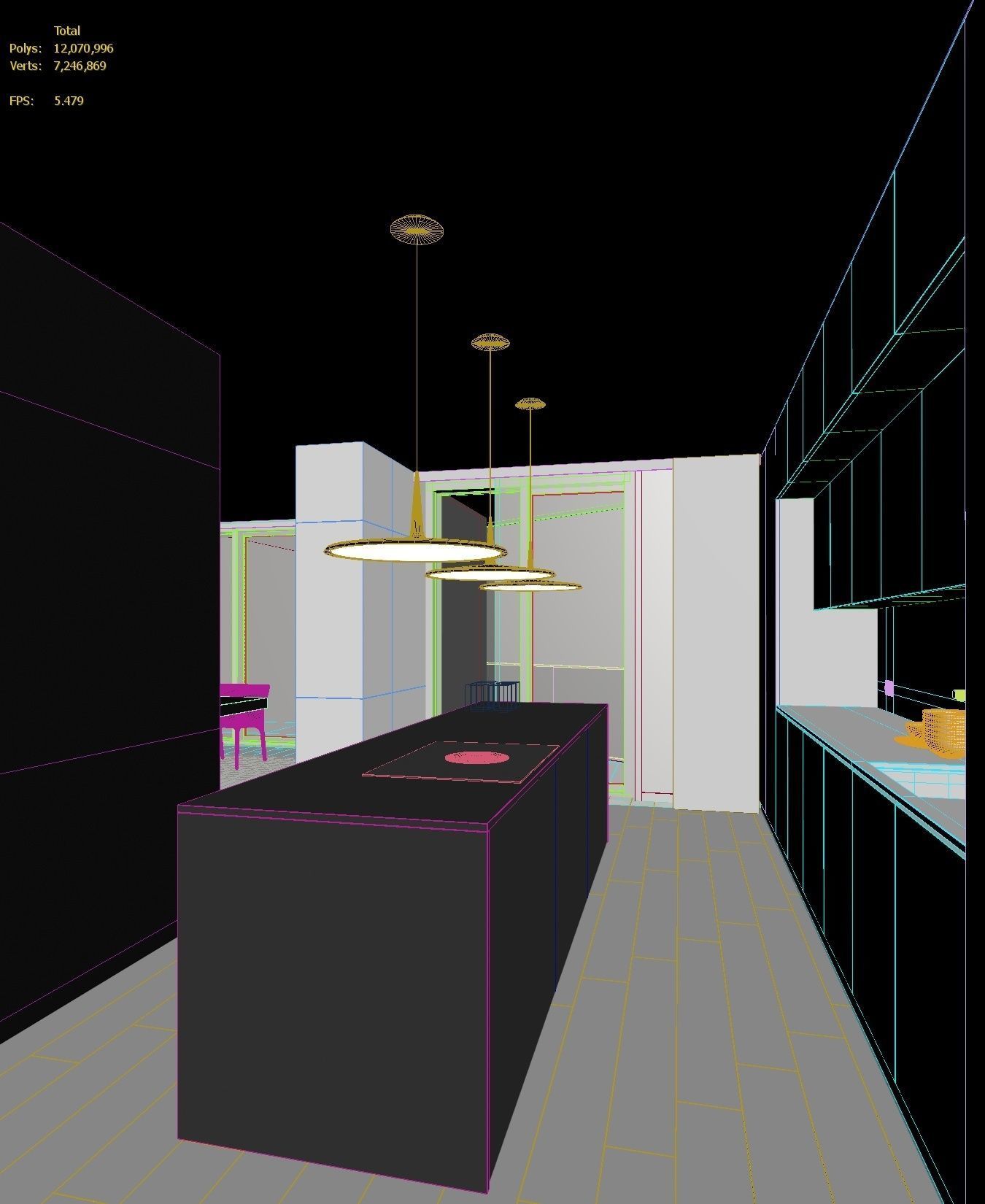 Luxury Modern apartment incl living kitchen bathroom bedroom 3D model_40