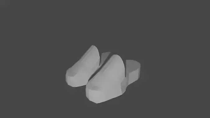 Low-Poly Slides pair of shoes