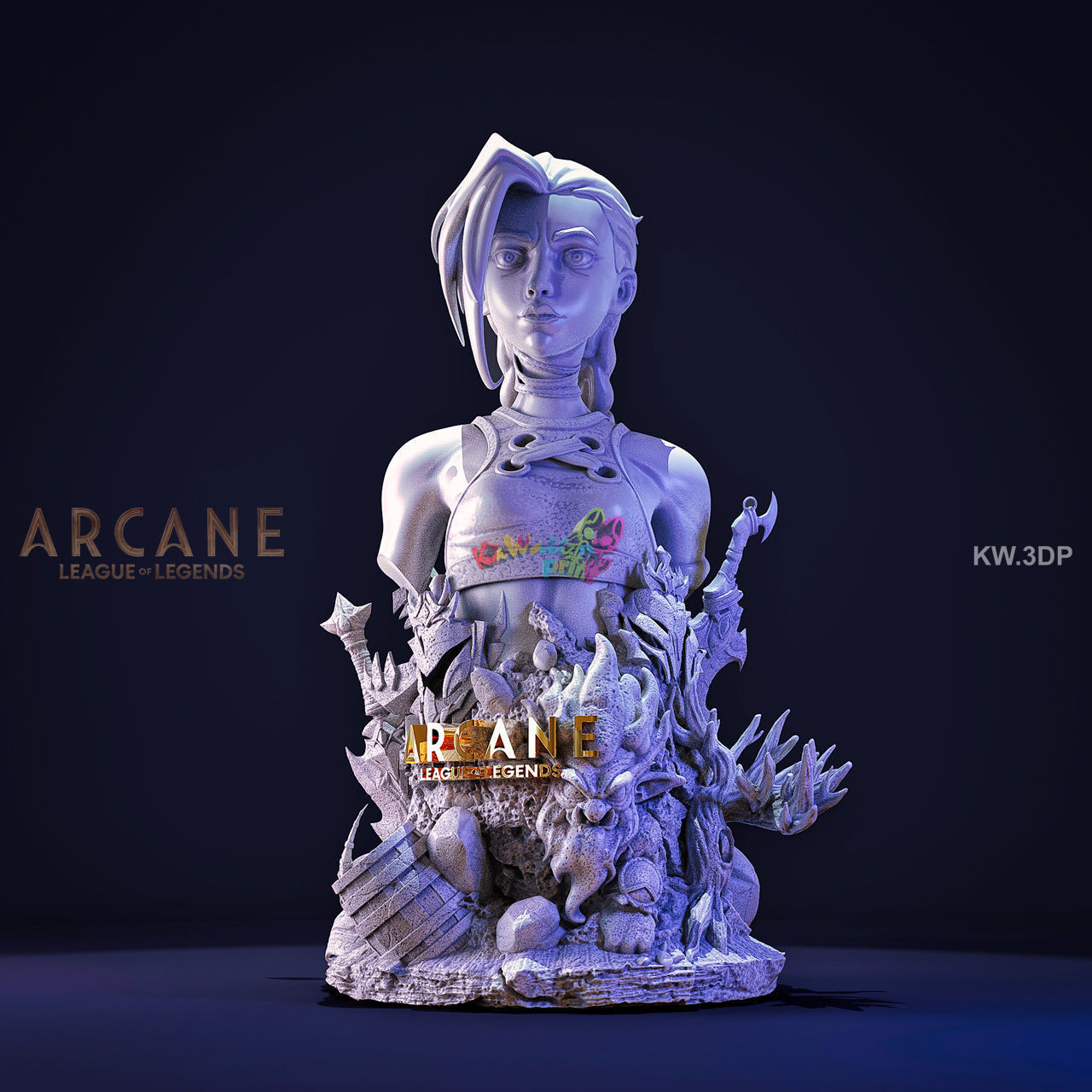 Pedestal Arcane Jimx 3D print model_2