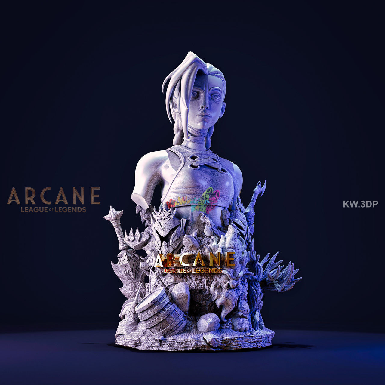Pedestal Arcane Jimx 3D print model_1