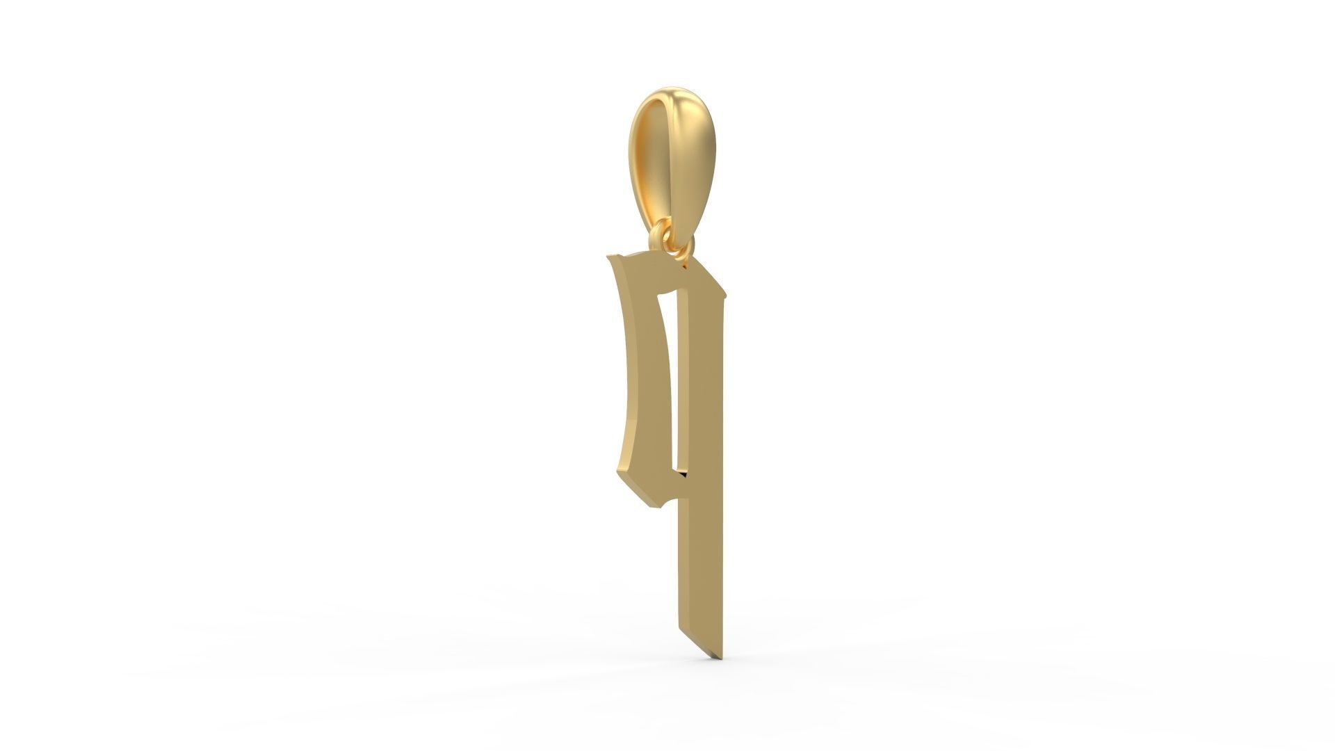 Initial Letters Pendant Marseille P 3D print model_3