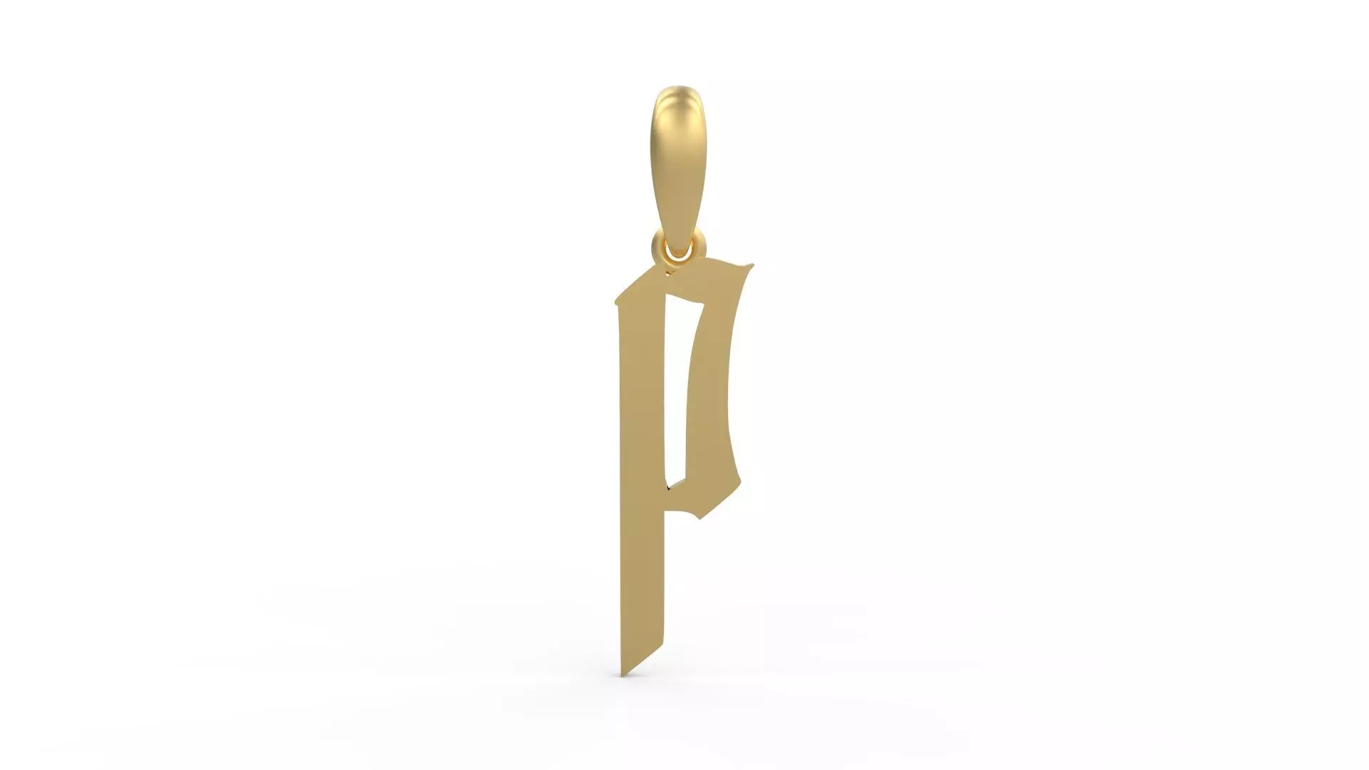 Initial Letters Pendant Marseille P 3D print model_0