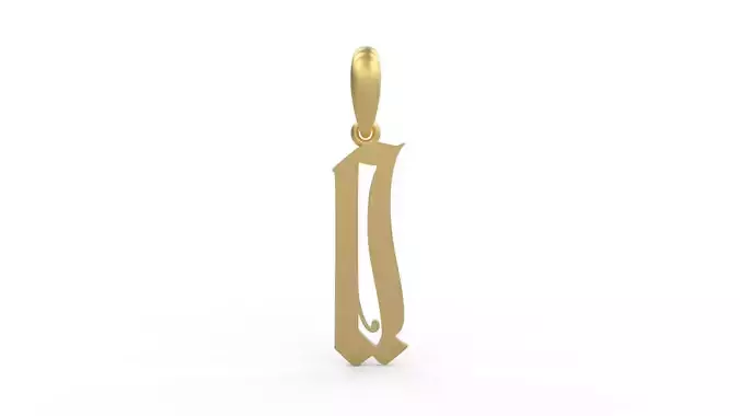 Initial Letters Pendant Marseille Q 3D print model