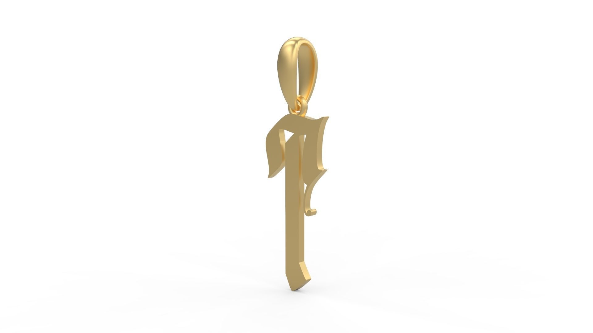 Initial Letters Pendant Marseille T 3D print model_1