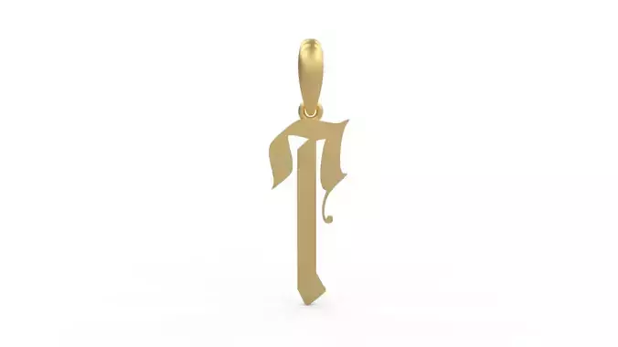 Initial Letters Pendant Marseille T 3D print model