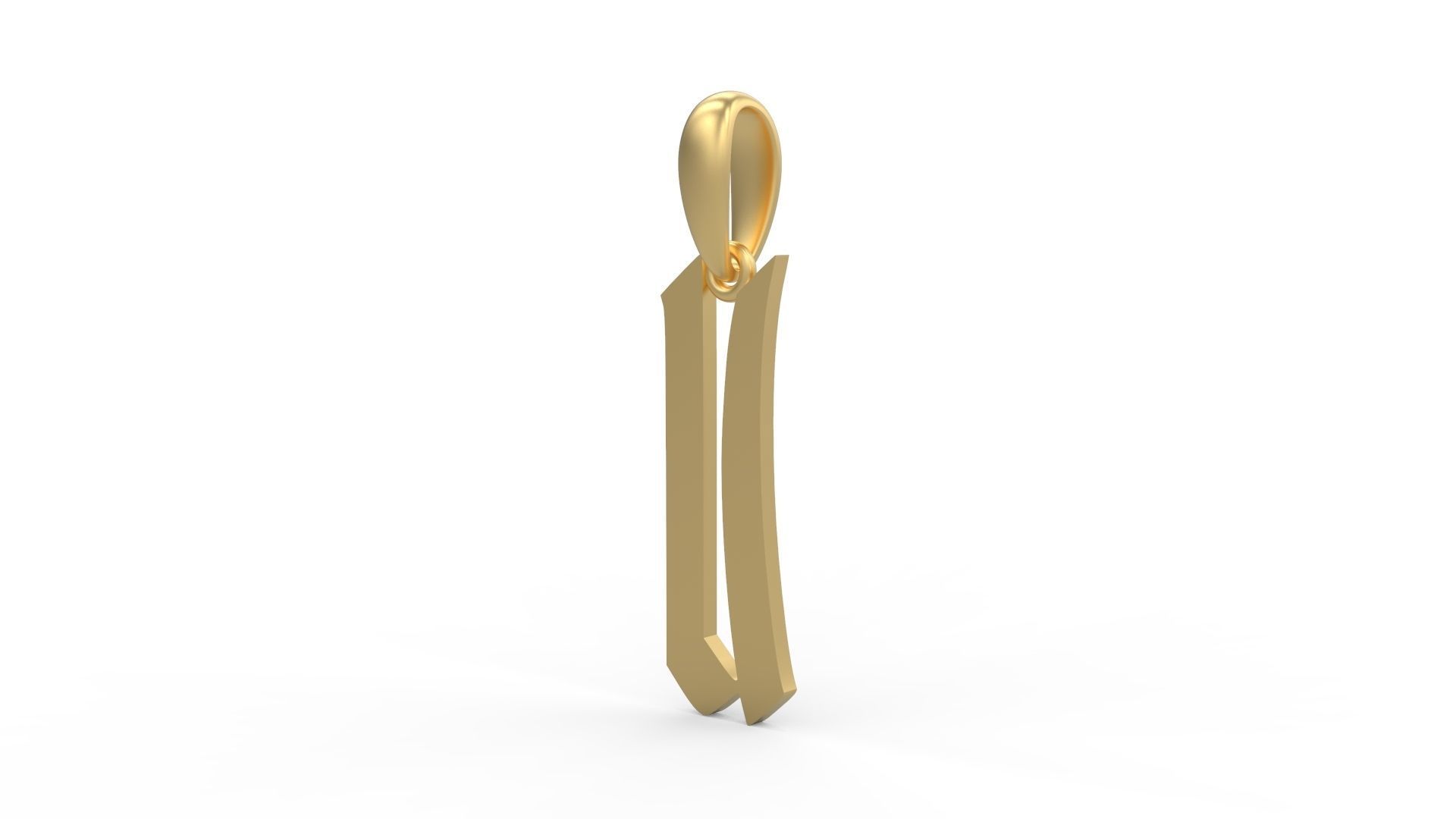 Initial Letters Pendant Marseille U 3D print model_1