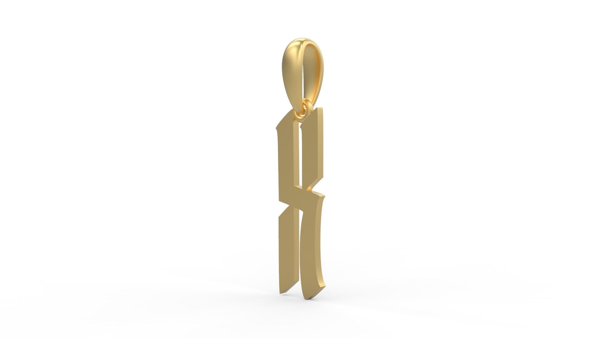 Initial Letters Pendant Marseille X 3D print model_1