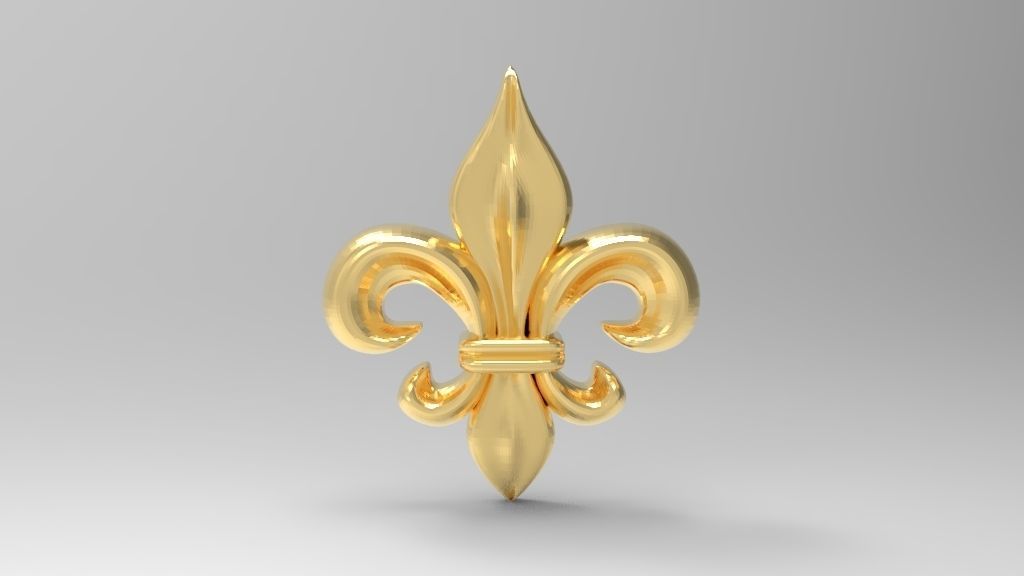 fleur de lis 3d model printable lms11 3D print model_6