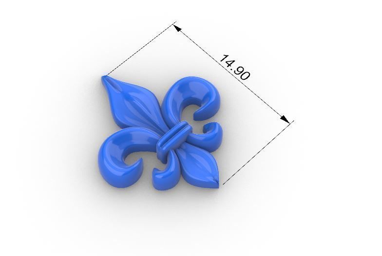 fleur de lis 3d model printable lms11 3D print model_4