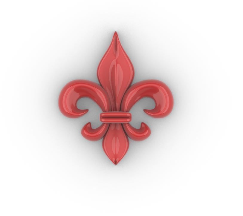 fleur de lis 3d model printable lms11 3D print model_5
