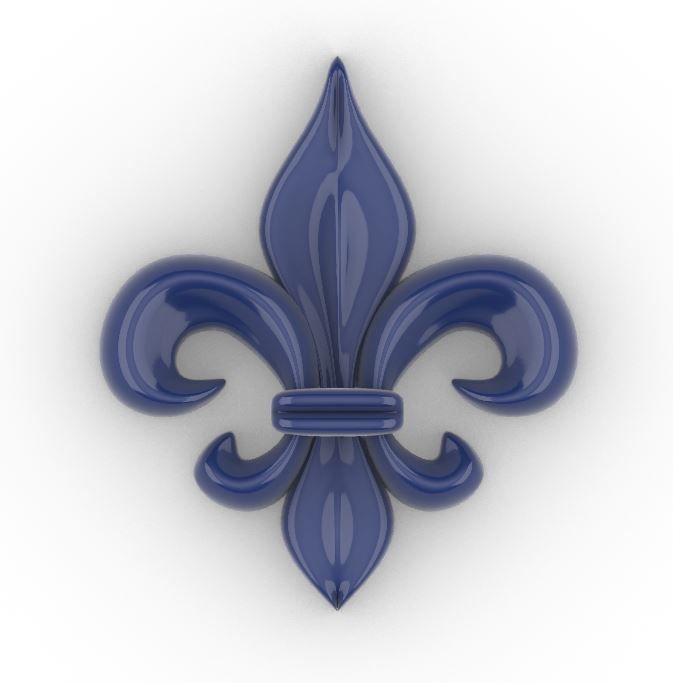 fleur de lis 3d model printable lms11 3D print model_2